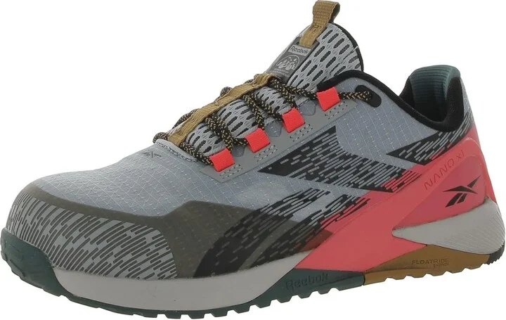 Reebok Work Women's Nano X1 Adventure Work Slate Blue and Salmon Composite Toe Boots