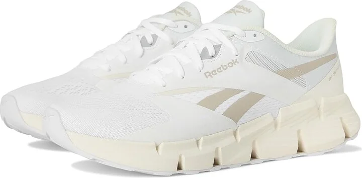 Reebok Zig Dynamica 5 Shoes White/Vintagechalk/Sportbeige : Men's 8 - Women's 9.5 Medium, Synthetic