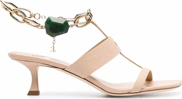 Reed 50mm ankle-chain sandals