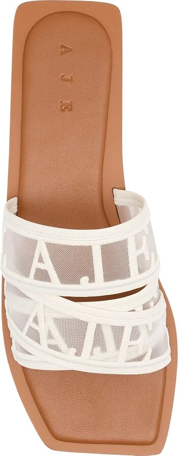 Reed Sheer Logo Slide In Colour Ivory/Tan Size 35 - Image 4