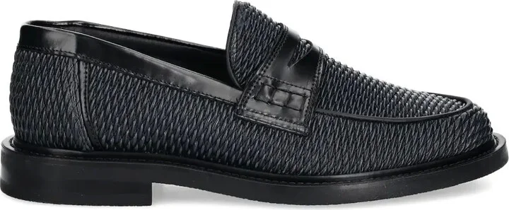 Reed woven penny loafers