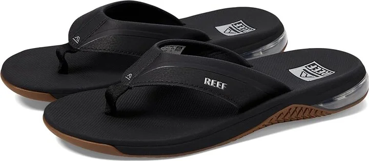 Reef Anchor Men's Shoes Black/Silver : 7 D - Medium, Synthetic