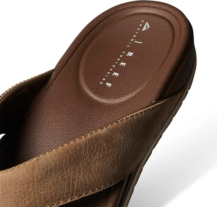 Reef Cushion Bonzer LE Men's Sandals Toffee : 8 M, Leather/Rubber - Image 4