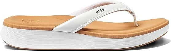 Reef Cushion Cloud Women's Shoes White/Tan : 7 B - Medium, Synthetic - Image 4
