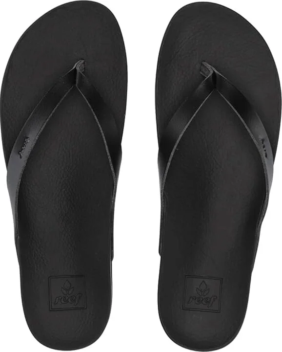 Reef Cushion Court Women's Sandals Black : 5 B - Medium, Synthetic - Image 2
