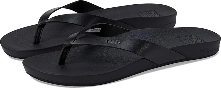Reef Cushion Court Women's Sandals Black : 5 B - Medium, Synthetic