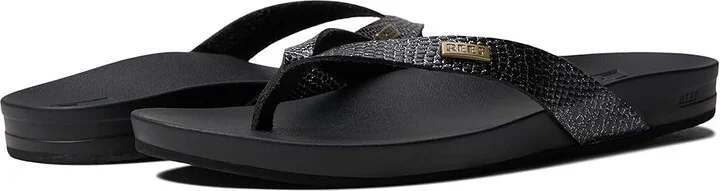 Reef Cushion Court Women's Sandals Black Sassy : 7.5 B - Medium