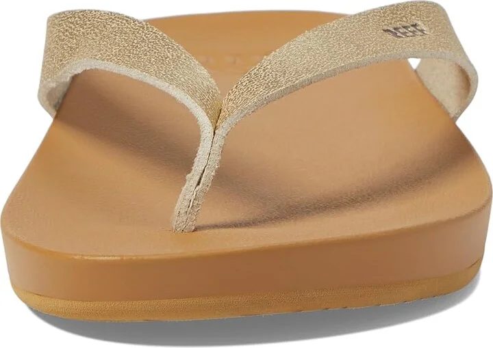 Reef Cushion Court Women's Sandals Tan/Champagne : 5 B - Medium, Synthetic - Image 2