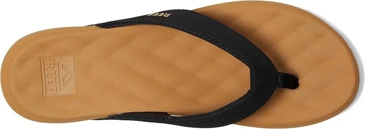 Reef Cushion Melody Women's Sandals Black/Tan : 5 B - Medium, Leather - Image 2