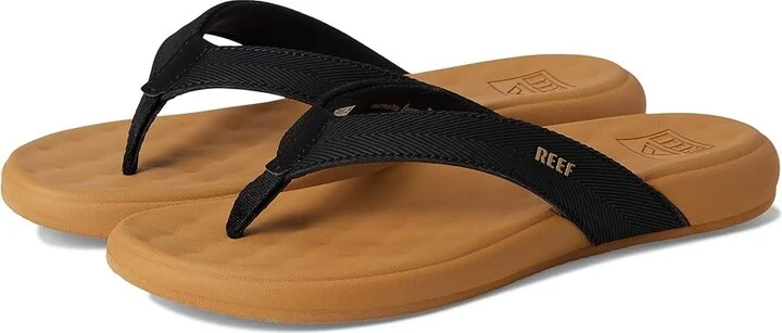 Reef Cushion Melody Women's Sandals Black/Tan : 5 B - Medium, Leather