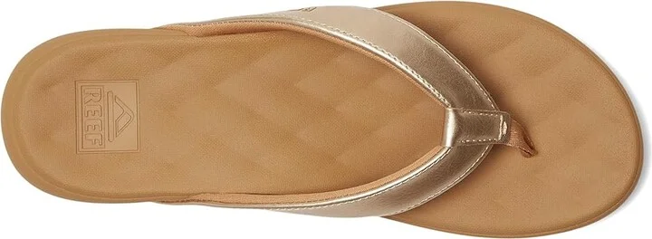 Reef Cushion Melody Women's Sandals Champagne : 6 B - Medium, Leather/Synthetic - Image 2
