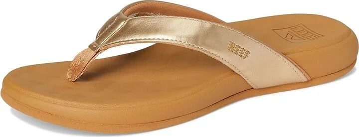 Reef Cushion Melody Women's Sandals Champagne : 6 B - Medium, Leather/Synthetic - Image 5