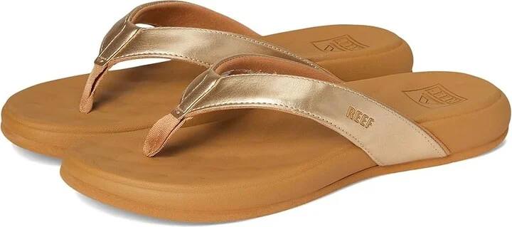 Reef Cushion Melody Women's Sandals Champagne : 6 B - Medium, Leather/Synthetic