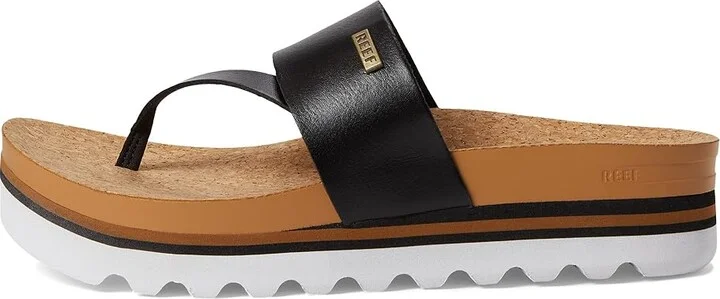 Reef Cushion Sol Hi Women's Sandals Black/Tan : 7 B - Medium, Synthetic - Image 5