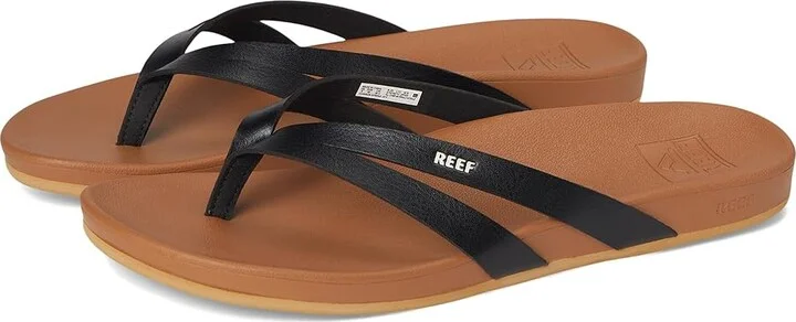 Reef Cushion Spring Joy Women's Shoes Black/Tan : 10 B - Medium, Synthetic