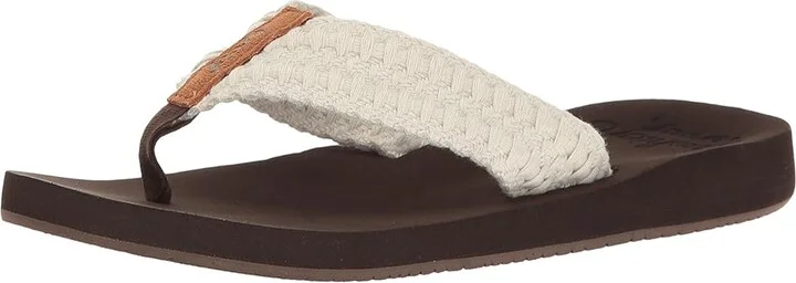Reef Cushion Threads Women's Sandals Vintage White : 5 B - Medium, Textile - Image 2