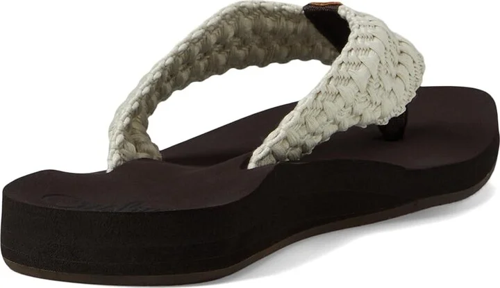 Reef Cushion Threads Women's Sandals Vintage White : 5 B - Medium, Textile - Image 5