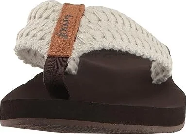 Reef Cushion Threads Women's Sandals Vintage White : 5 B - Medium, Textile - Image 6