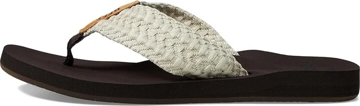 Reef Cushion Threads Women's Sandals Vintage White : 5 B - Medium, Textile - Image 7