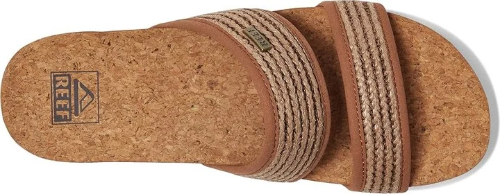 Reef Cushion Vista Hi Women's Shoes Chocolate Raffia : 7 B - Medium, Synthetic - Image 2