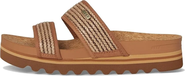Reef Cushion Vista Hi Women's Shoes Chocolate Raffia : 7 B - Medium, Synthetic - Image 6