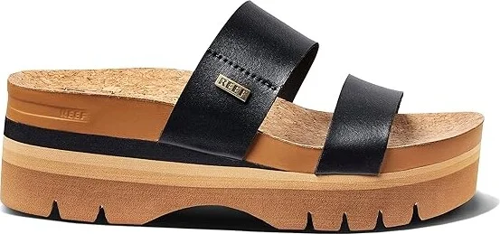 Reef Cushion Vista Higher Women's Shoes Black : 7 B - Medium, Faux Leather/Synthetic - Image 4