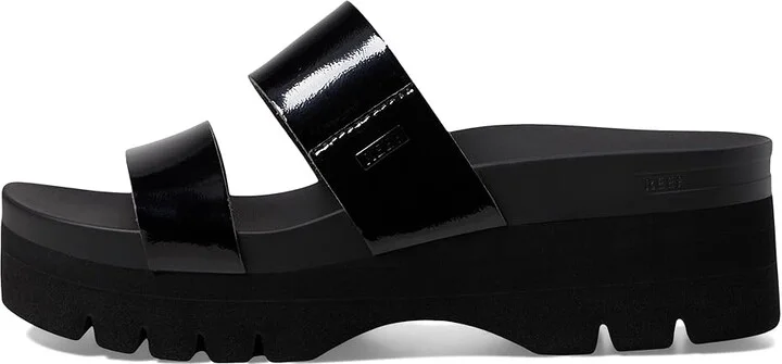 Reef Cushion Vista Higher Women's Shoes Black Patent : 7 B - Medium, Faux Leather/Synthetic - Image 5