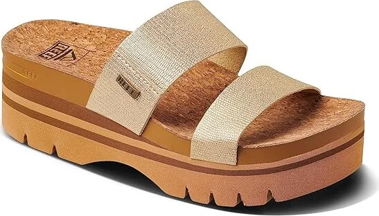 Reef Cushion Vista Higher Women's Shoes Champagne : 7 B - Medium, Faux Leather/Synthetic