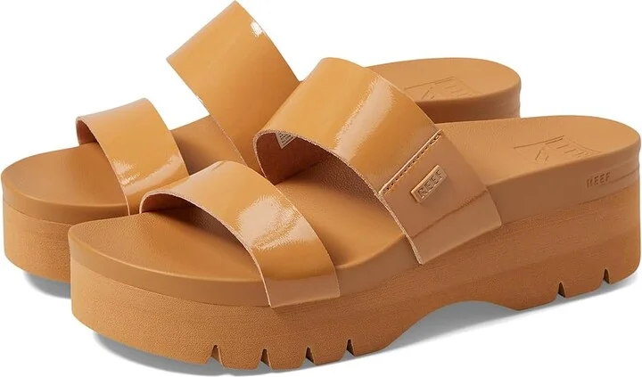 Reef Cushion Vista Higher Women's Shoes Natural Patent : 7 B - Medium, Faux Leather/Synthetic