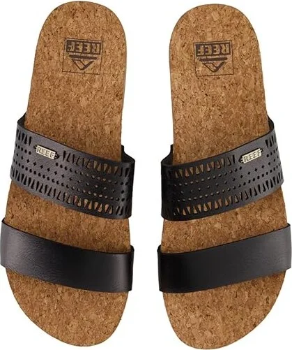 Reef Cushion Vista Perf Women's Shoes Black/Tan : 7 B - Medium, Textile - Image 2