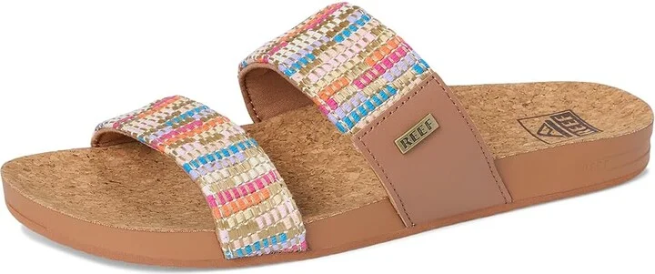 Reef Cushion Vista Women's Sandals Beachy Woven : 9 B - Medium, Faux Leather - Image 5