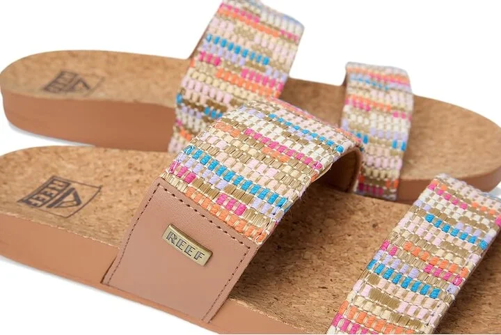 Reef Cushion Vista Women's Sandals Beachy Woven : 9 B - Medium, Faux Leather - Image 7