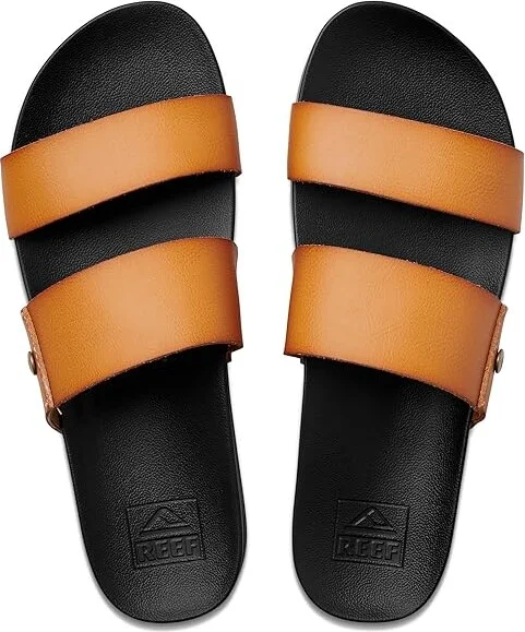 Reef Cushion Vista Women's Sandals Cognac Black : 7 B - Medium, Faux Leather - Image 2
