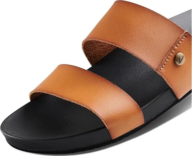 Reef Cushion Vista Women's Sandals Cognac Black : 7 B - Medium, Faux Leather - Image 5