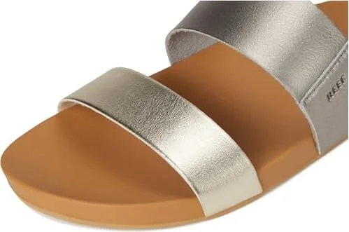 Reef Cushion Vista Women's Sandals Metallic : 8 B - Medium, Faux Leather - Image 7