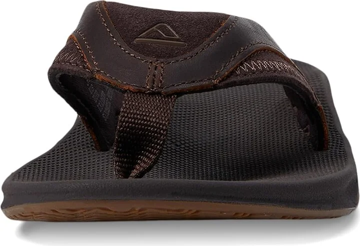 Reef Fanning Leather Men's Sandals Dark Brown : 4 D - Medium, Full Grain leather/Nubuck - Image 3