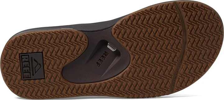 Reef Fanning Leather Men's Sandals Dark Brown : 4 D - Medium, Full Grain leather/Nubuck - Image 4