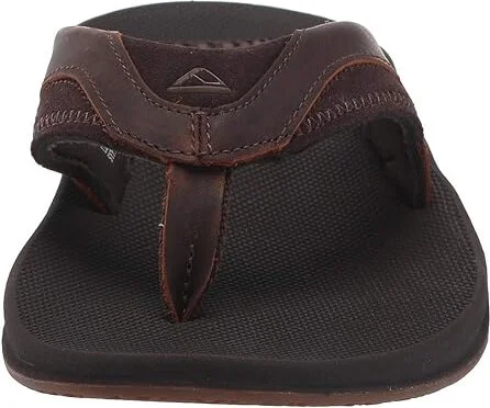 Reef Fanning Leather Men's Sandals Dark Brown : 4 D - Medium, Full Grain leather/Nubuck - Image 6