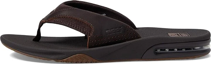 Reef Fanning Leather Men's Sandals Dark Brown : 4 D - Medium, Full Grain leather/Nubuck - Image 7