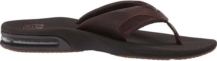 Reef Fanning Leather Men's Sandals Dark Brown : 4 D - Medium, Full Grain leather/Nubuck - Image 8