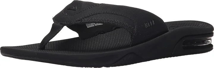 Reef Fanning Men's Sandals All Black : 4 D - Medium, Synthetic - Image 2