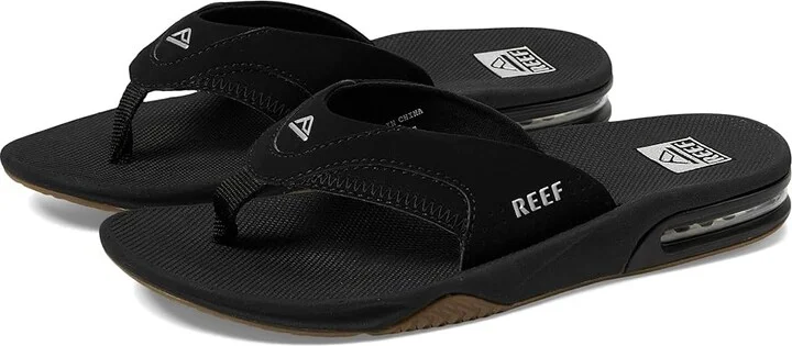 Reef Fanning Men's Sandals Black/Silver 2 : 4 D - Medium, Synthetic