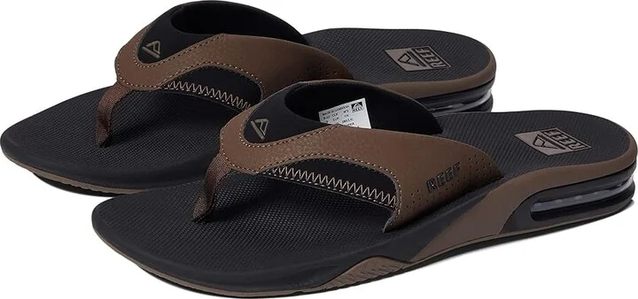 Reef Fanning Men's Sandals Black/Tan 1 : 9 D - Medium, Synthetic