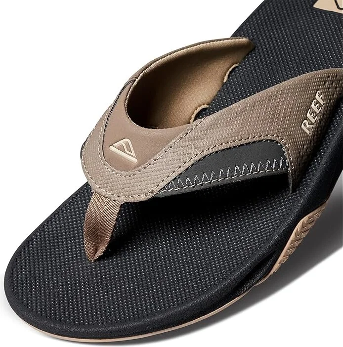 Reef Fanning Men's Sandals Fossil/Raven : 14 D - Medium, Synthetic - Image 5