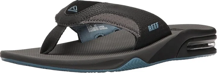 Reef Fanning Men's Sandals Grey/Light Blue : 8 D - Medium, Synthetic - Image 2