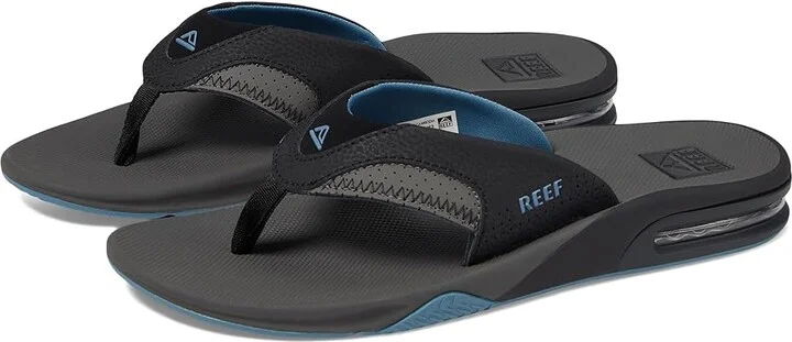 Reef Fanning Men's Sandals Grey/Light Blue : 8 D - Medium, Synthetic