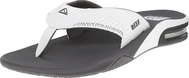 Reef Fanning Men's Sandals Grey/White : 7 D - Medium, Synthetic - Image 2