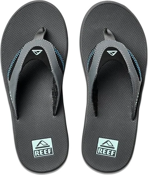 Reef Fanning Men's Sandals Gunmetal/Ocean : 9 D - Medium, Synthetic - Image 2
