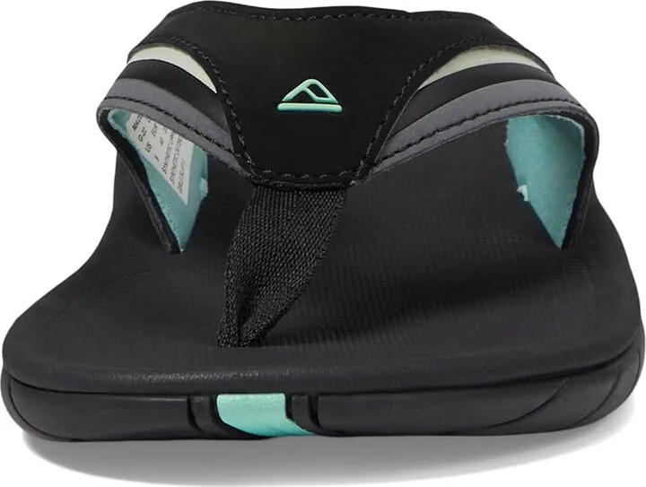 Reef Girls Slap 3 Women's Shoes Black/Black/Aqua : 10 B - Medium, EVA/Synthetic - Image 3