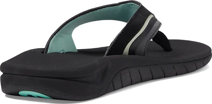 Reef Girls Slap 3 Women's Shoes Black/Black/Aqua : 10 B - Medium, EVA/Synthetic - Image 5